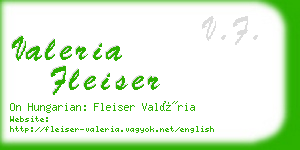 valeria fleiser business card